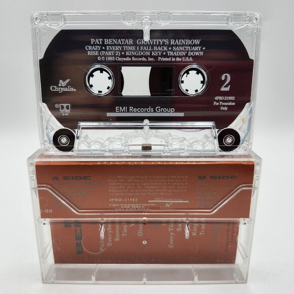 Pat Benatar Gravity's Rainbow Cassette 1993 Chrysalis Promotional 4PRO-21982 - Picture 2 of 5